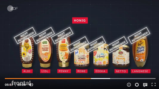 Collage ZDF Frontal Berich Honigfälschungen vom 17.12.2024