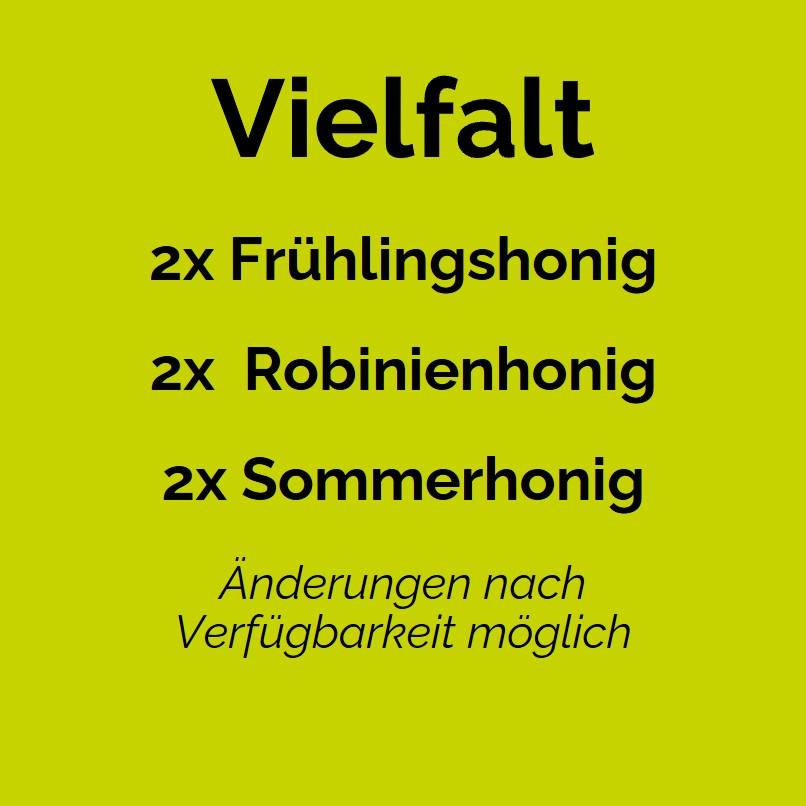 Honig Abo 6 Gläser Bio Honig direkt vom Imker Vielfalt