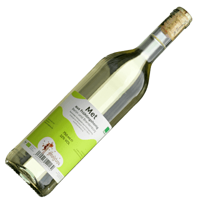 Met aus Frühlingshonig von Honigtreu eine Flasche Honigwein