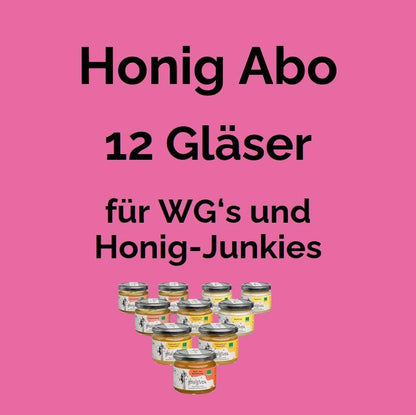 Honig Abo 12 Gläser Bio Honig von Honigtreu für Honig Junkies