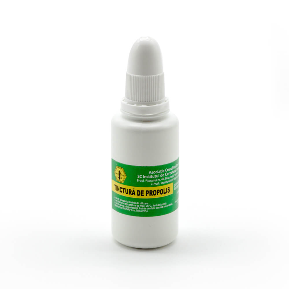 Honigtreu Propolis-Tinktur mit Pipettenverschluss im Produktbild