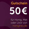 Honigtreu Geschenkgutschein über 50 Euro für Honig, Met und Likör