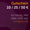 Geschenkgutschein von Honigtreu für regionalen Honig, Met und Likör