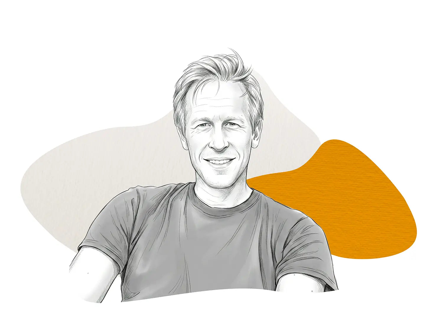 Porträtillustration eines Imkers der Honigtreu Genossenschaft für Bio-Honig